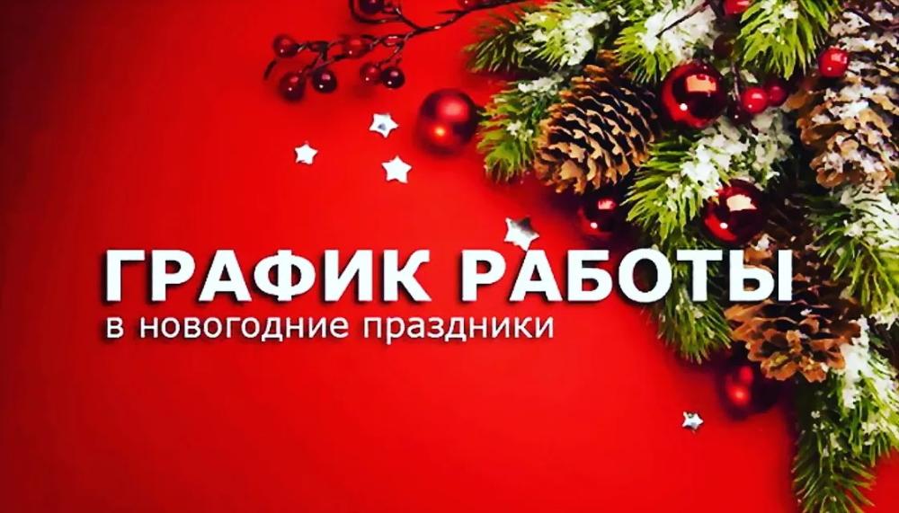 Режим работы ГБУЗ "Бессоновская РБ"  с 29.12.2024г. по 08.01.2025г.